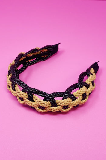 Vegan Leather Braided Headband Ellisonyoung.com