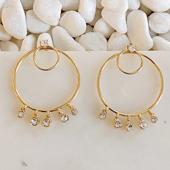 Double Circle Front Back Hoop Earrings Ellisonyoung.com