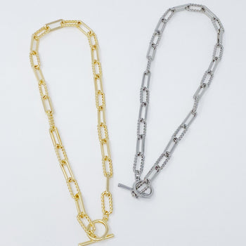 Toggle Chain Link Necklace Ellisonyoung.com