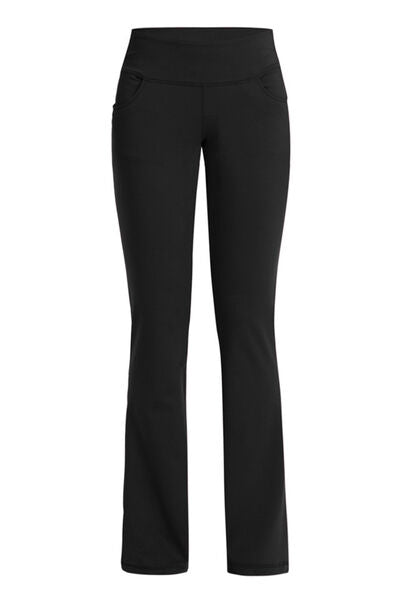 Pocketed High Waist Active Pants Trendsi