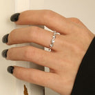 925 Sterling Silver Inlaid Zircon Ring Trendsi