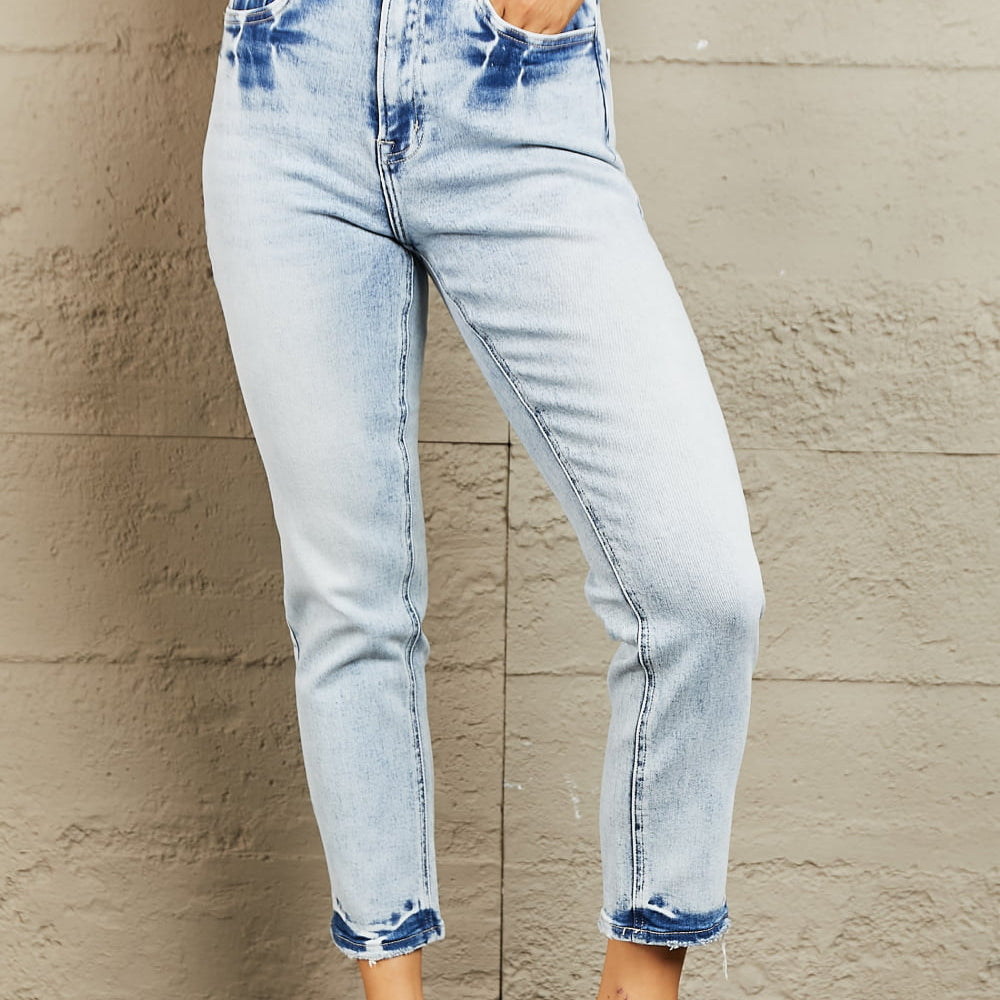 BAYEAS High Waisted Accent Skinny Jeans Trendsi