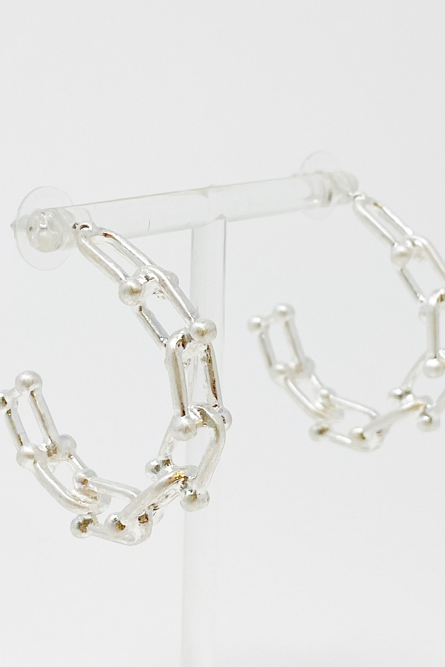Chained Link Hoop Earrings Ellisonyoung.com