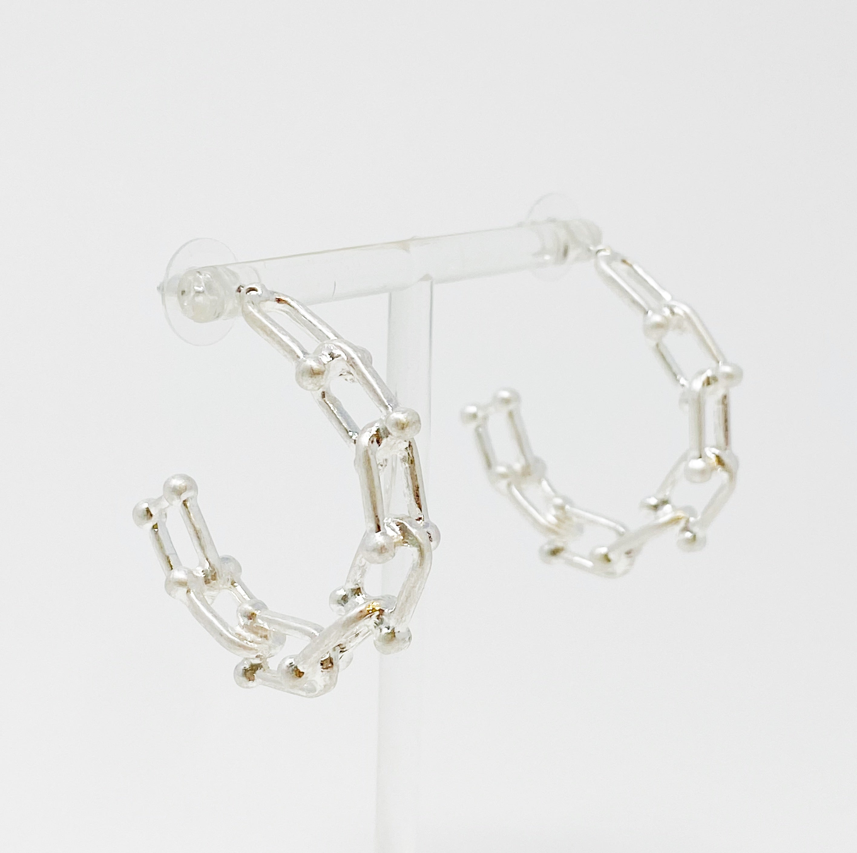 Chained Link Hoop Earrings Ellisonyoung.com