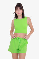 Cropped Fitted Muscle Tee Mono B