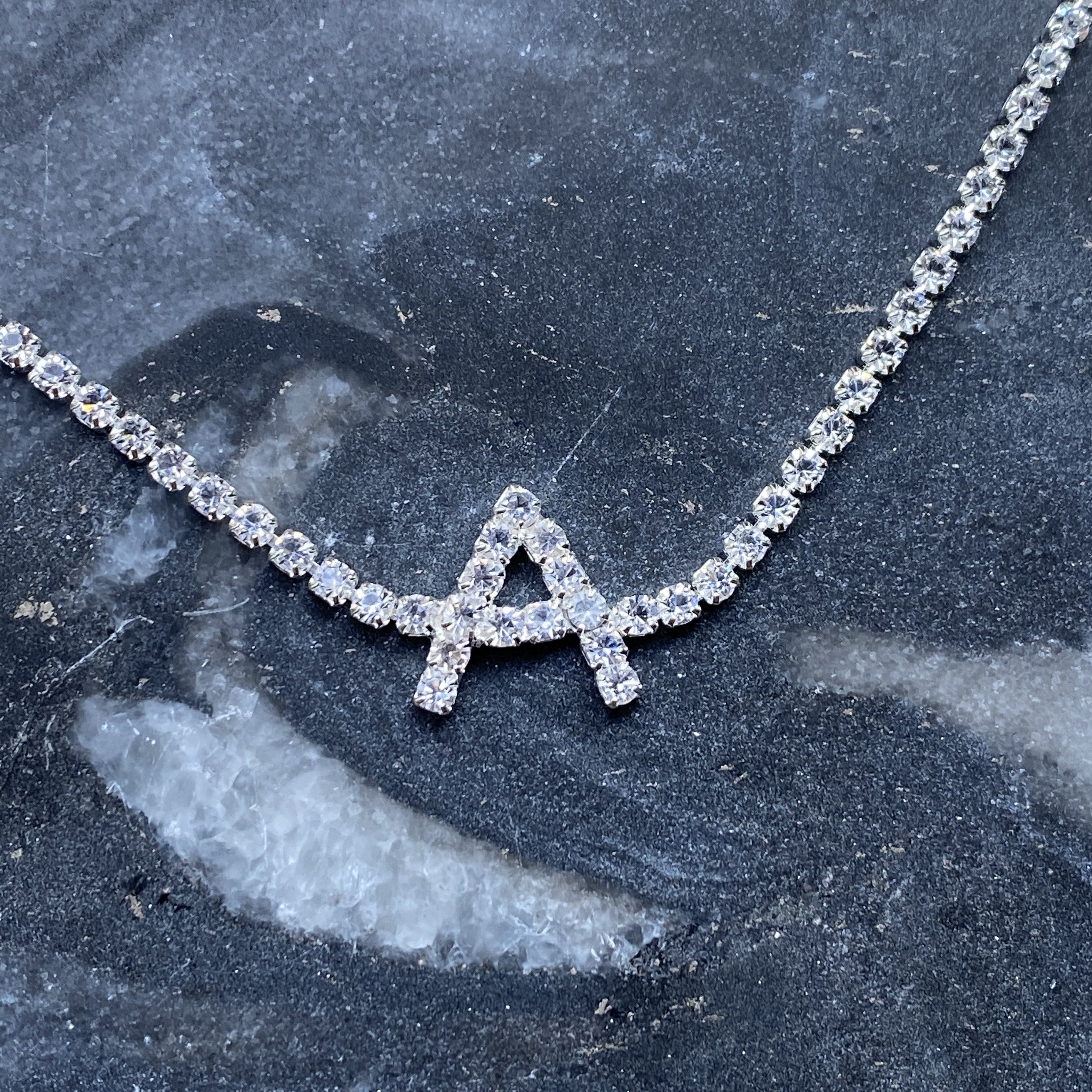 Sparkly Initial Anklet Ellisonyoung.com