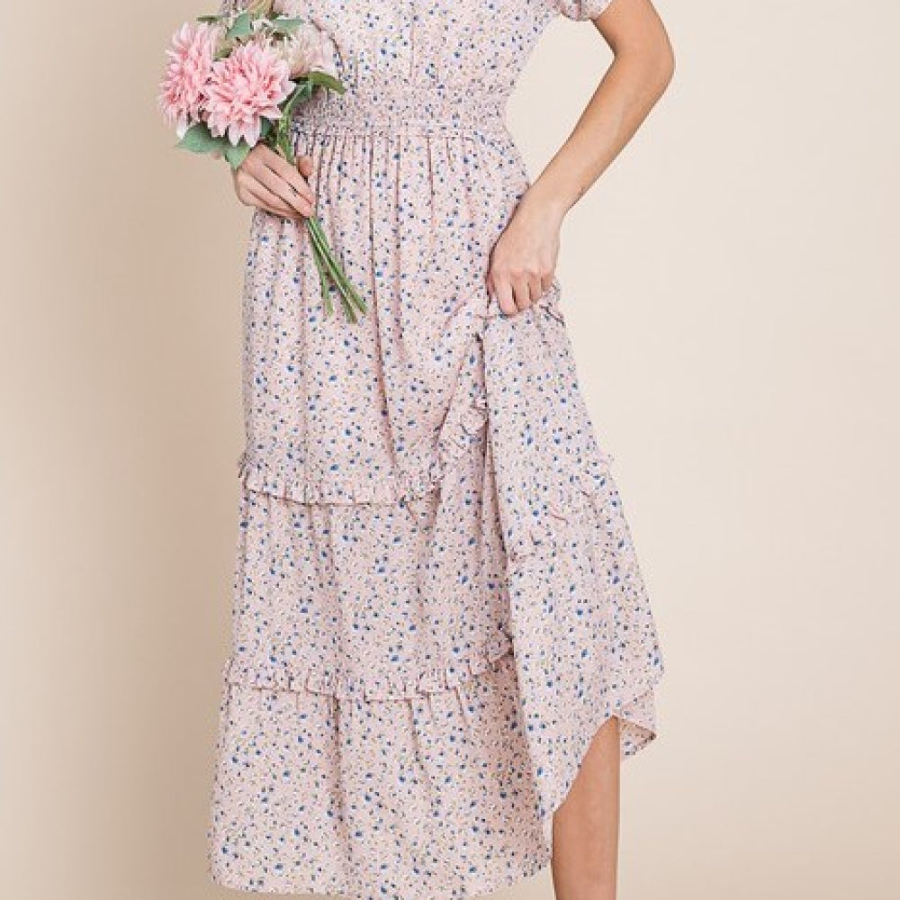 HEYSON Sweet Talk Kimono Sleeve Maxi Dress in Blush Pink HEYSON
