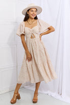HEYSON Let It Grow Full Size Floral Tiered Ruffle Midi Dress Trendsi