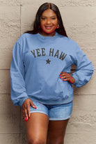 Simply Love Full Size YEEHAW Graphic Round Neck Sweatshirt Trendsi