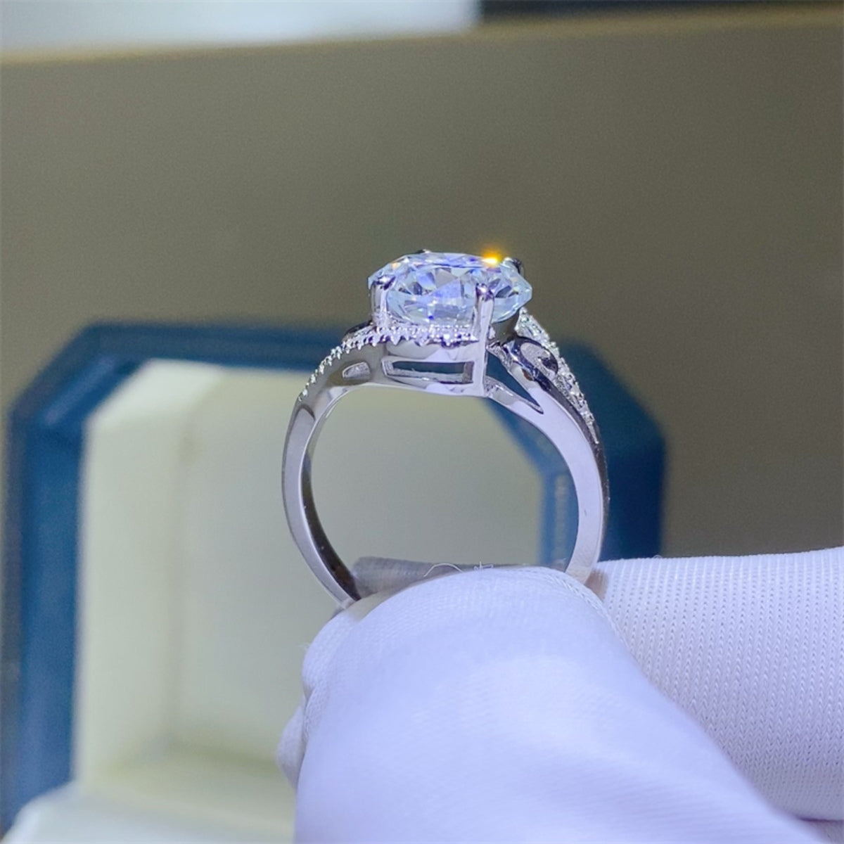 3 Carat Moissanite 925 Sterling Silver Ring Trendsi