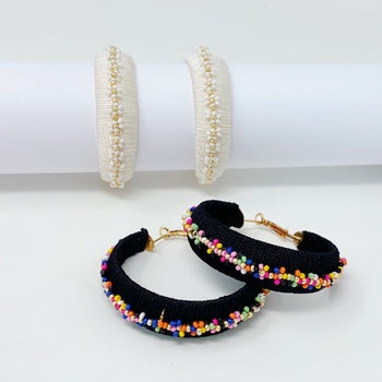 Beaded Hoop Earrings Ellisonyoung.com