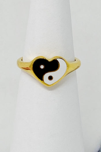 Yin Yang Heart Signet Ring Ellisonyoung.com