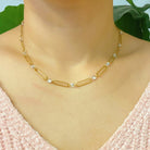 Crystal Linked Chain Necklace Ellisonyoung.com