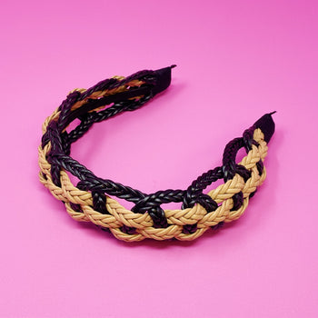 Vegan Leather Braided Headband Ellisonyoung.com