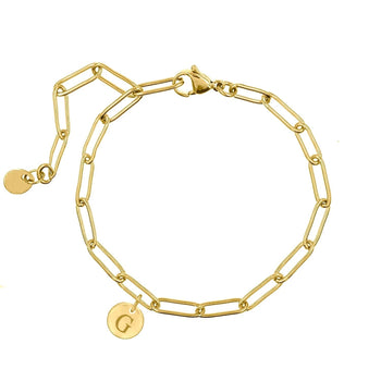 Stylish Initial Charm Bracelet Ellisonyoung.com