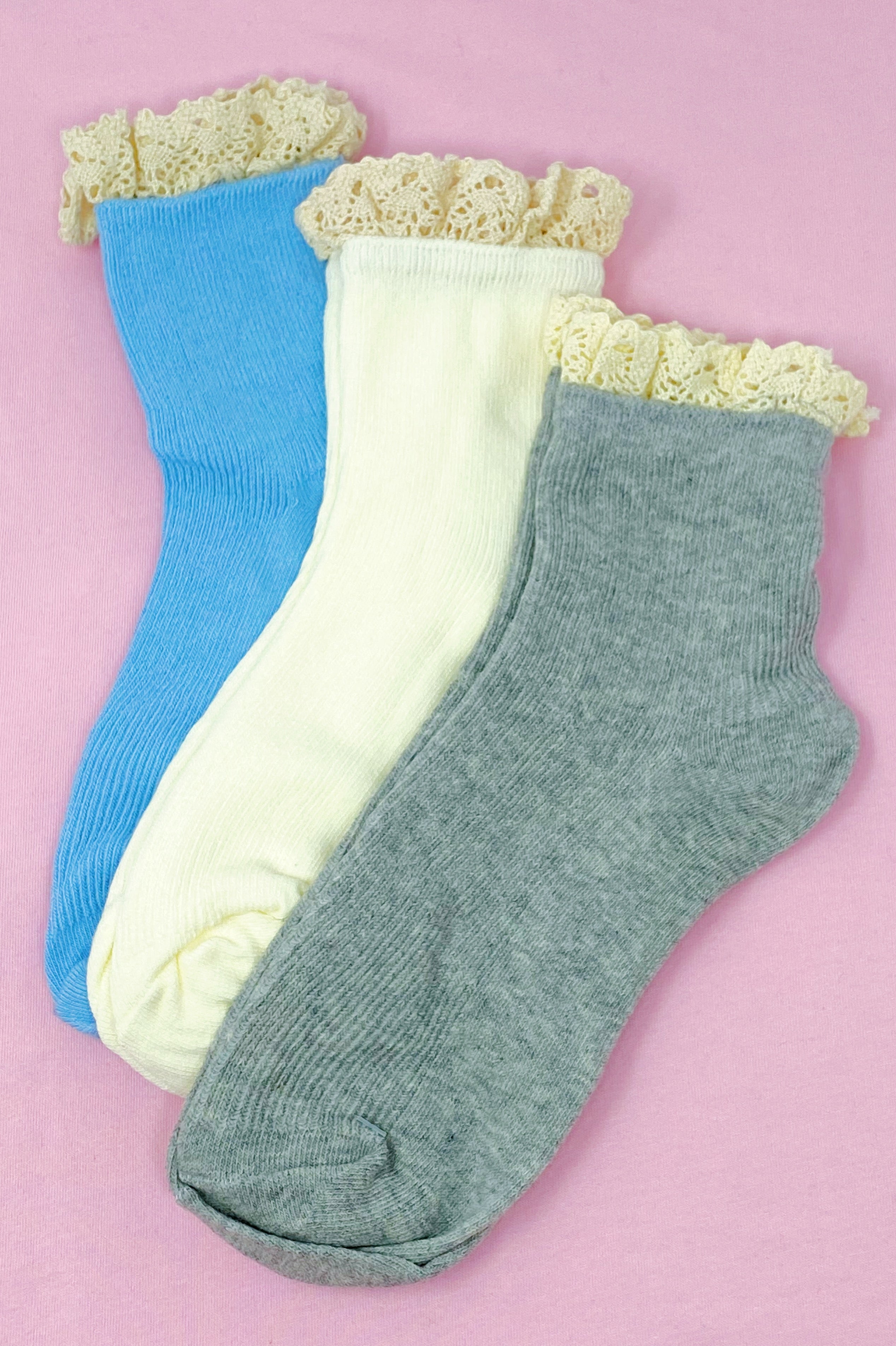 Lace Edge Sock Set Ellisonyoung.com