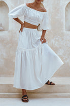 Annabelle Boho Linen Maxi Skirt ELF