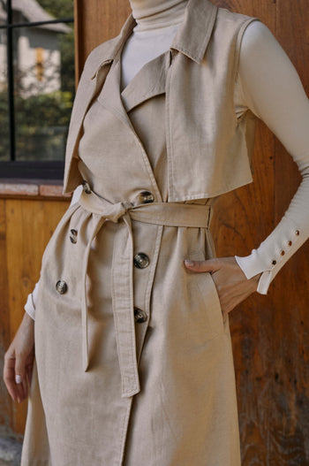 Arden Belted Vest Trench ELF