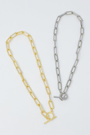 Toggle Chain Link Necklace Ellisonyoung.com