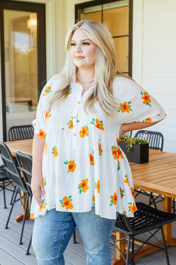 Blissed Out Button Up Babydoll Tunic |   |  Casual Chic Boutique