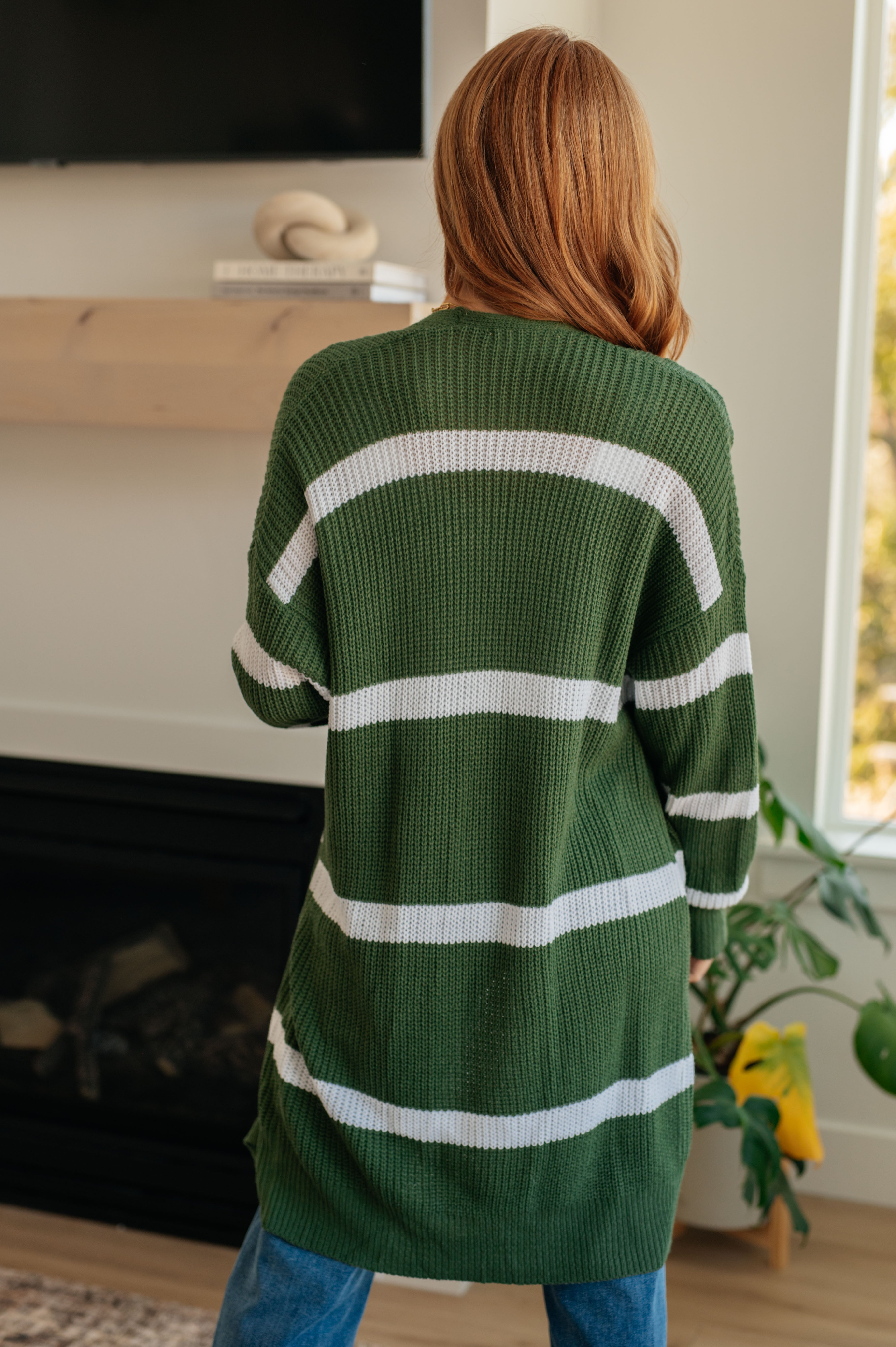 Brighter is Better Striped Cardigan in Green- 11/30/2023 Ave Shops