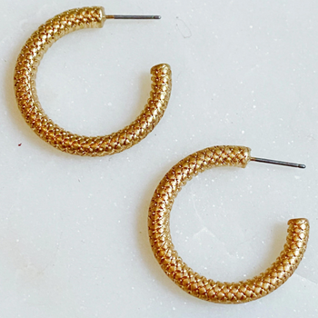 Textured Hoop Earrings Ellisonyoung.com