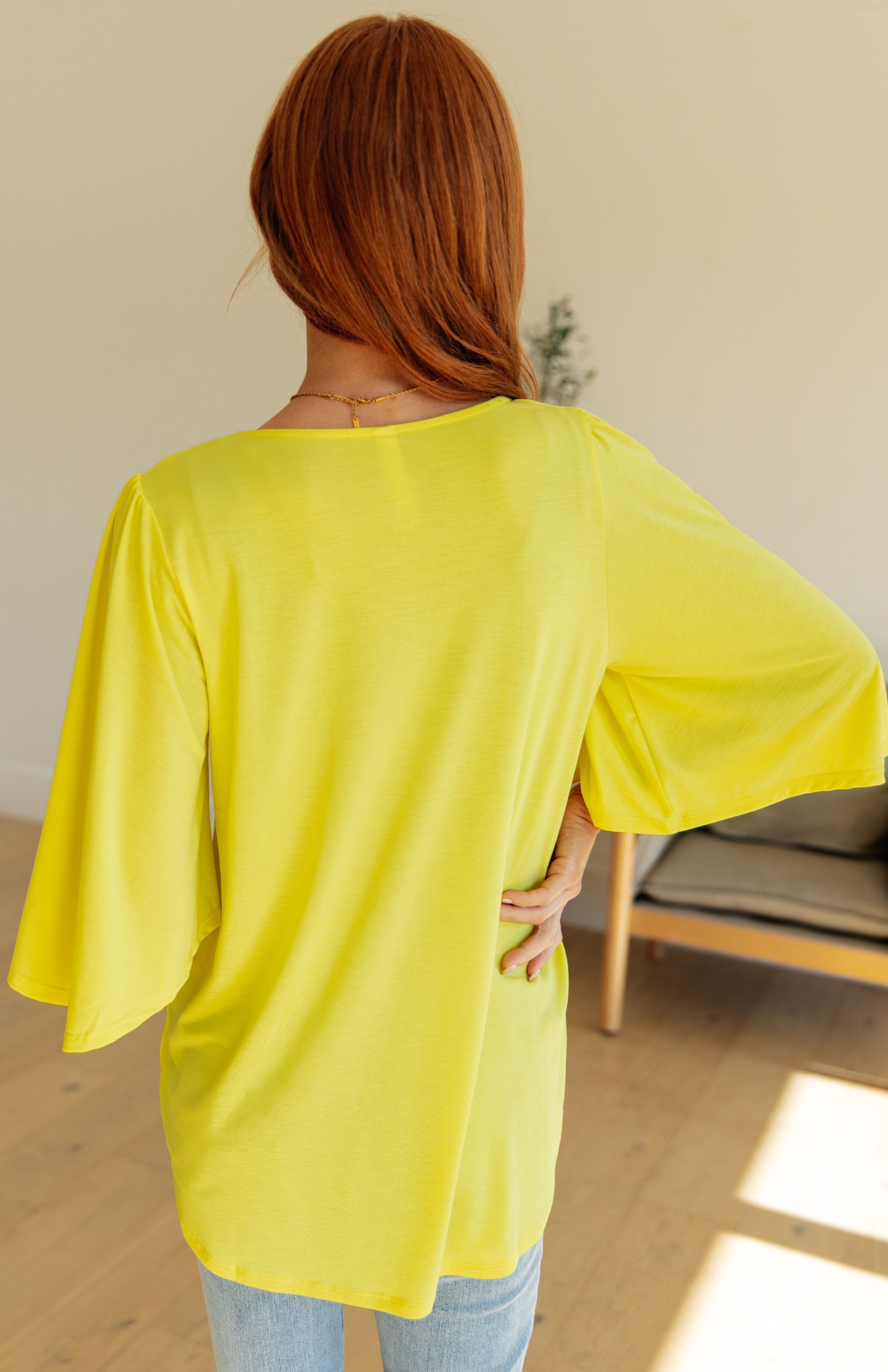 Cali Blouse in Neon Yellow Ave Shops