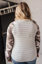 Camo & Stripes Raglan Top Ave Shops