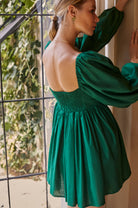 Chloie Empire Waist Linen Mini Dress ELF