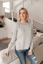 Cream Comfort Top In Heather Gray Ave Shops