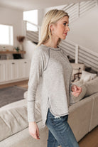 Cream Comfort Top In Heather Gray Ave Shops