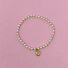 Stone Bead Heart Anklet Ellisonyoung.com