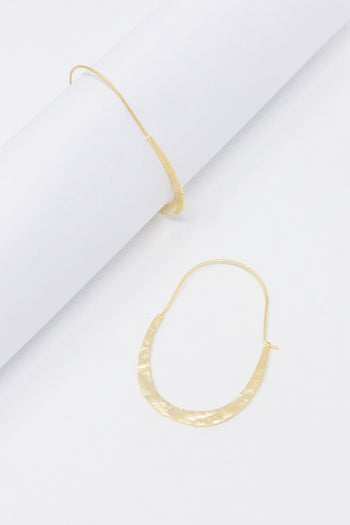 Crescent Hammered Hoop Earrings Ellisonyoung.com