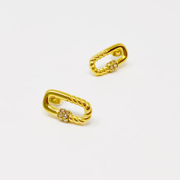 Cabled Link Stud Earrings Ellisonyoung.com