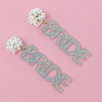 Bride Babe Cutout Acrylic Earrings Ellisonyoung.com