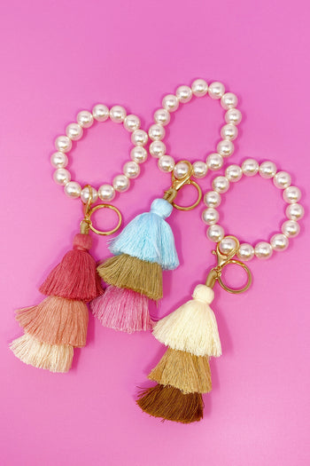 Classy Girl Pearl Tassel Key Chain Ellisonyoung.com