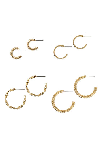 Textured Hoops Set Of 4 Ellisonyoung.com