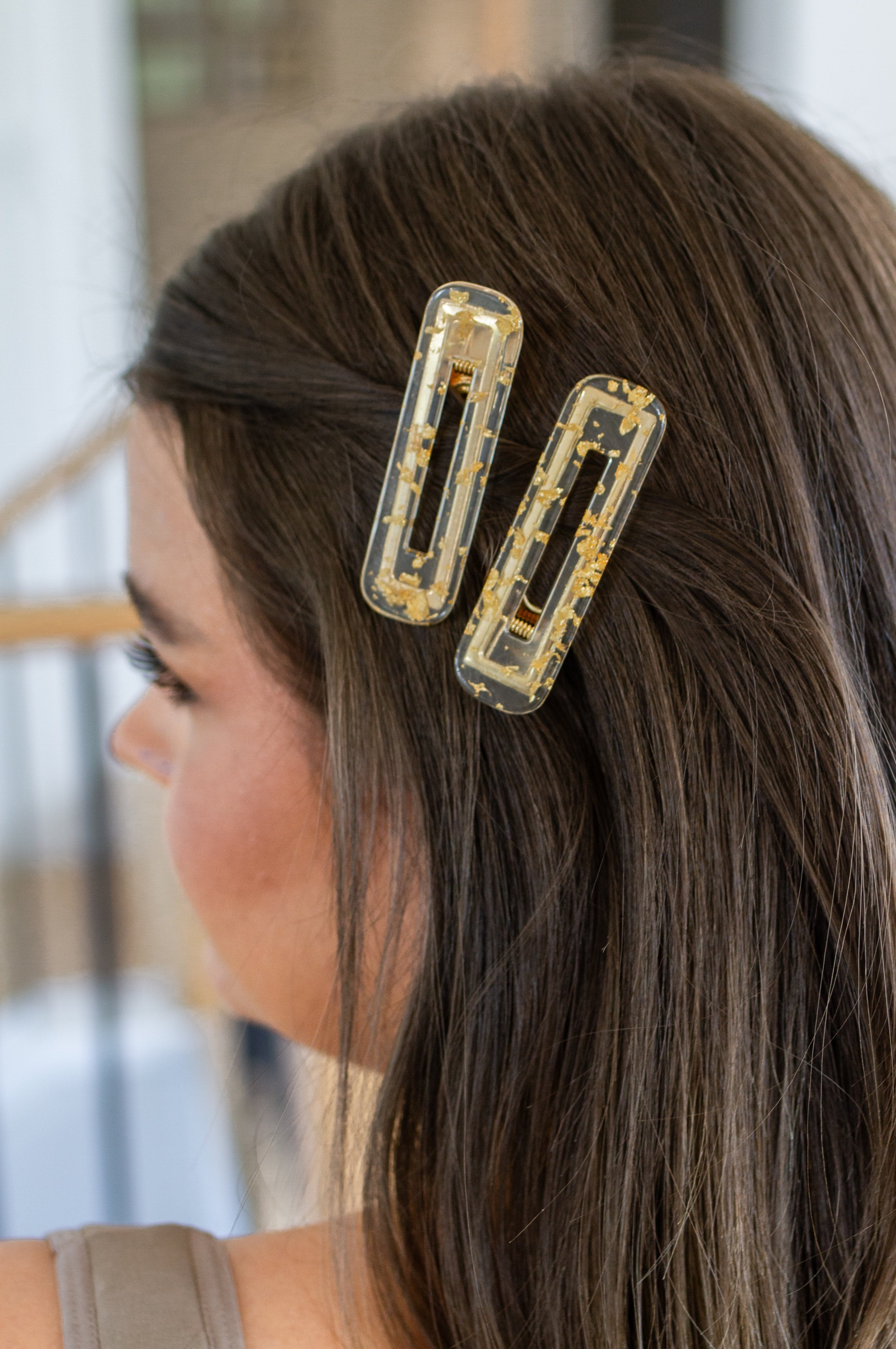 Double Trouble 2 Pack Hair Clip in Gold Leaf |   |  Casual Chic Boutique