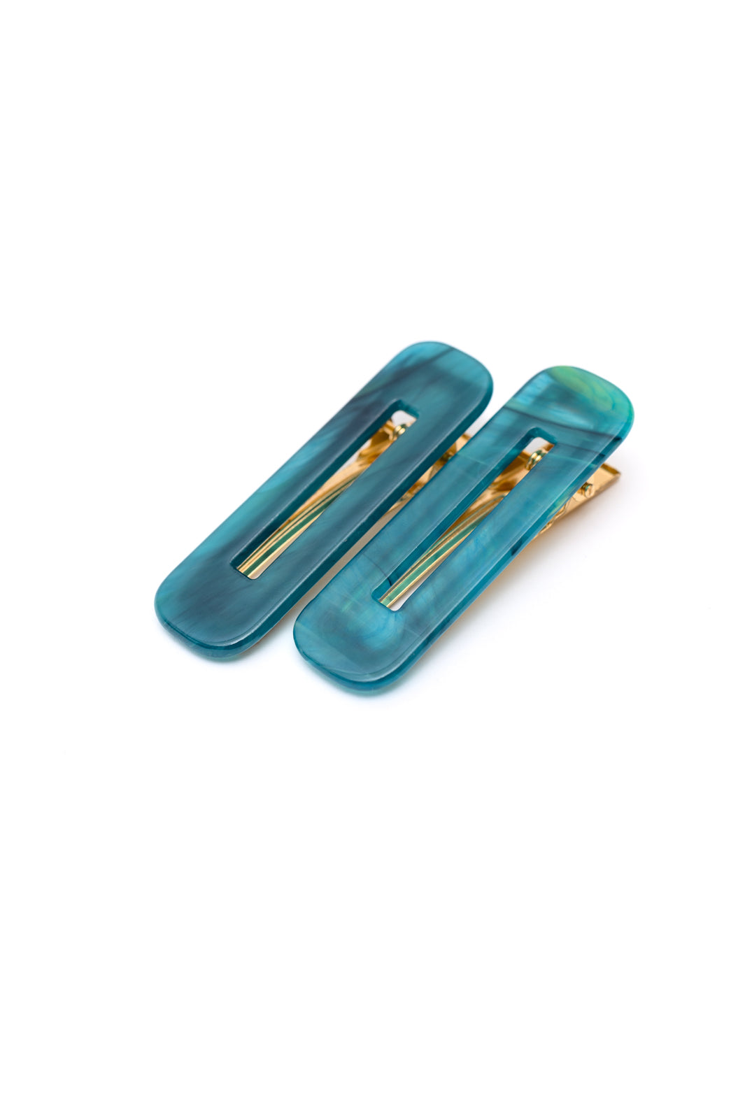 Double Trouble 2 Pack Hair Clip in Sea Blue Ave Shops