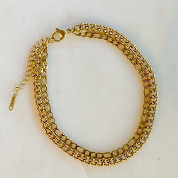 Double Chain Anklet Ellisonyoung.com