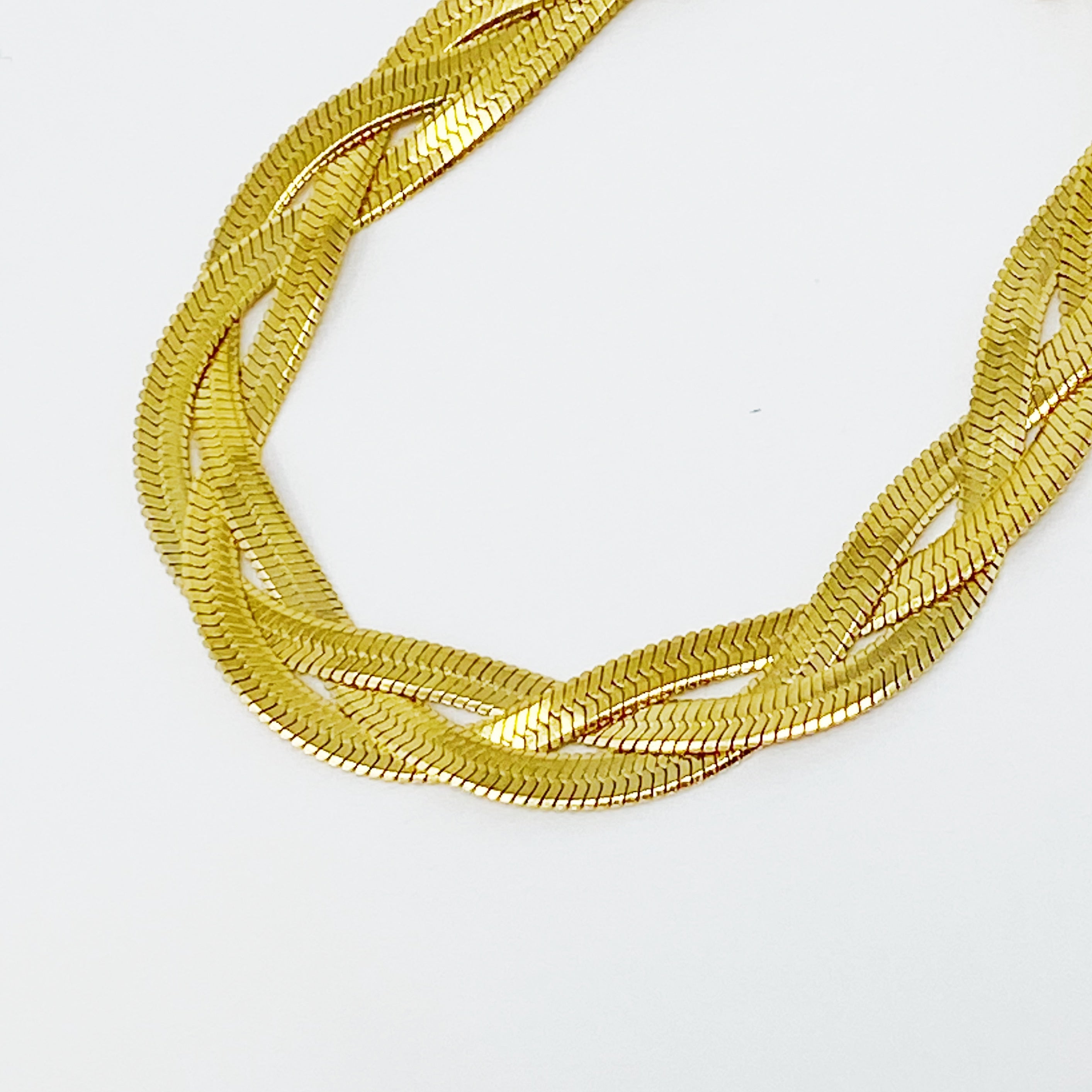 Braided Herringbone Chain Bracelet Ellisonyoung.com