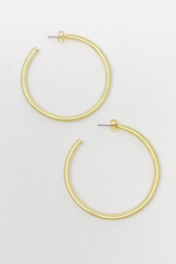 Smaller Jade Satin Finish Hoops Ellisonyoung.com