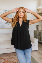 Elevate Everyday Blouse in Black Ave Shops