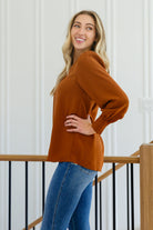 Enjoy This Moment V Neck Blouse In Toffee Ave Shops
