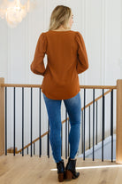 Enjoy This Moment V Neck Blouse In Toffee Ave Shops