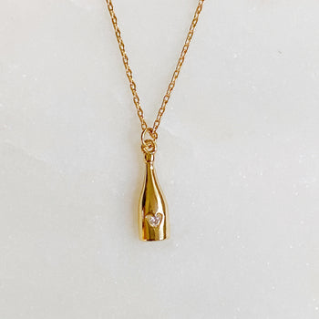 Golden Champagne Pendant Necklace Ellisonyoung.com