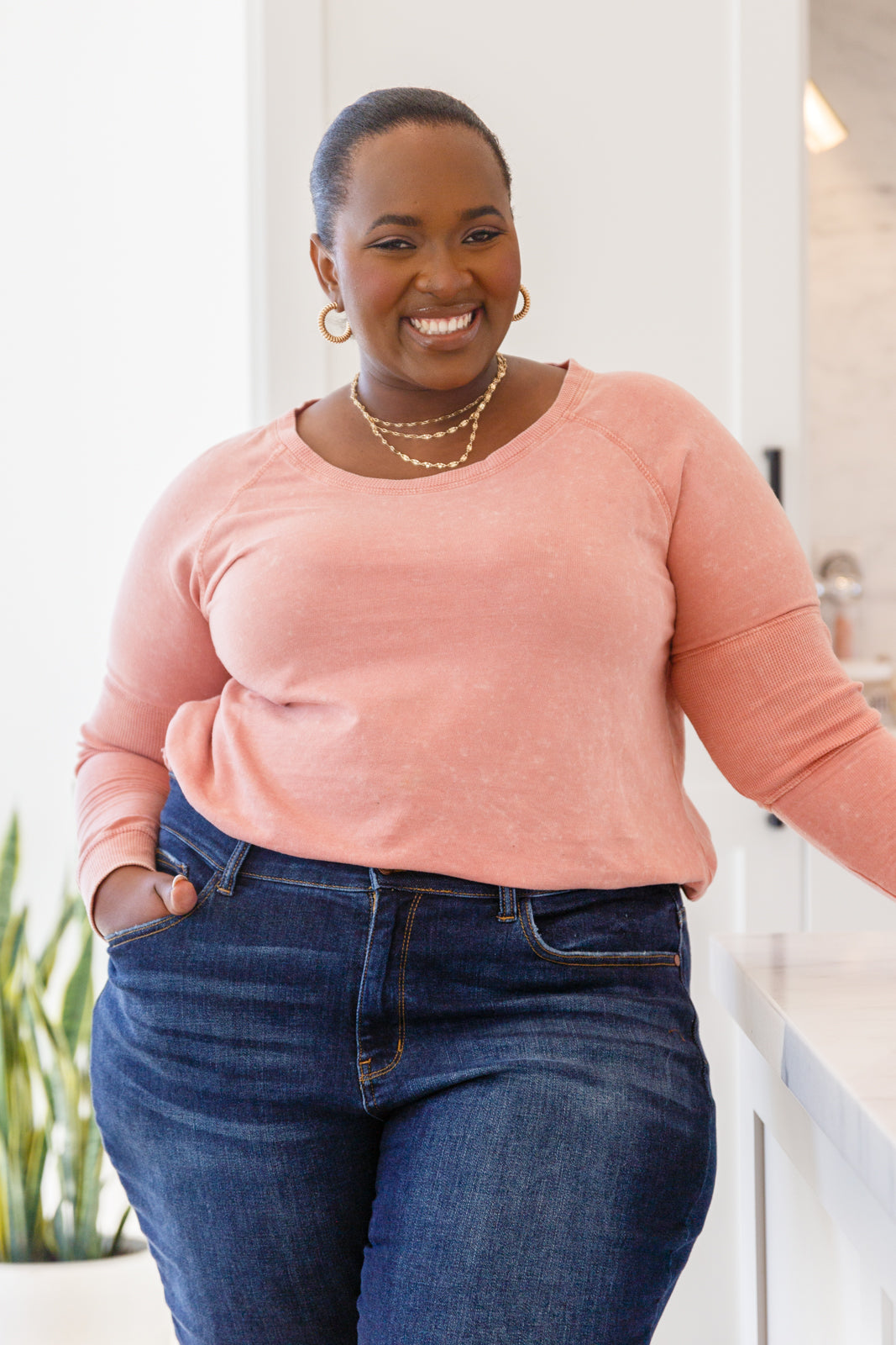 Fun Beginnings Raglan Top In Dusty Mauve Ave Shops