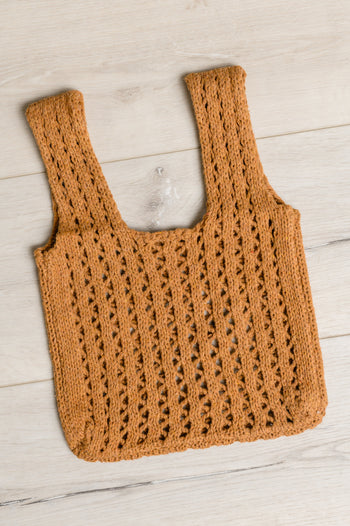 Girls Day Open Weave Bag in Tan Ave Shops