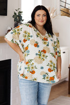 Good Morning Floral V-Neck Blouse |   |  Casual Chic Boutique