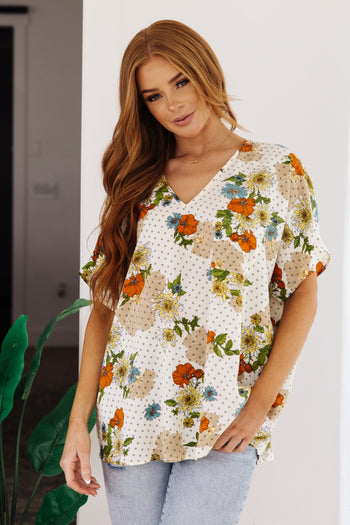 Good Morning Floral V-Neck Blouse |   |  Casual Chic Boutique